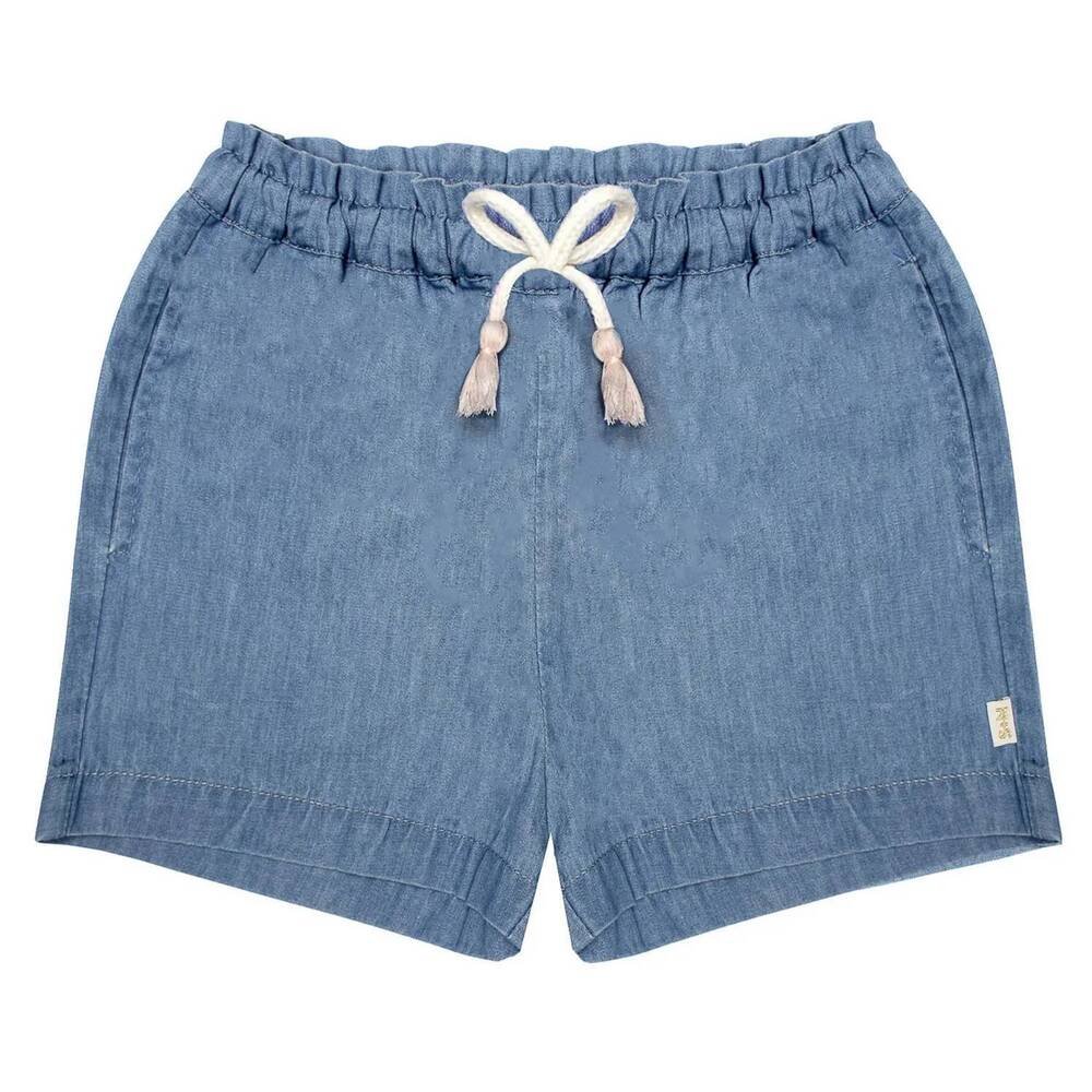 NEW SAMMY + NAT kid's chambray kelly short in blue